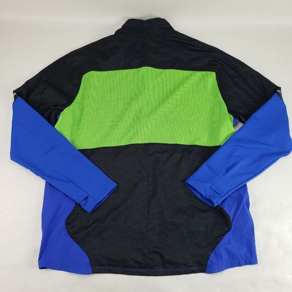 Nike Dri-Fit Wild Run Jacket Mens XL Black Half Zip Graphic Lightweight 90s Top - Picture 5 of 12